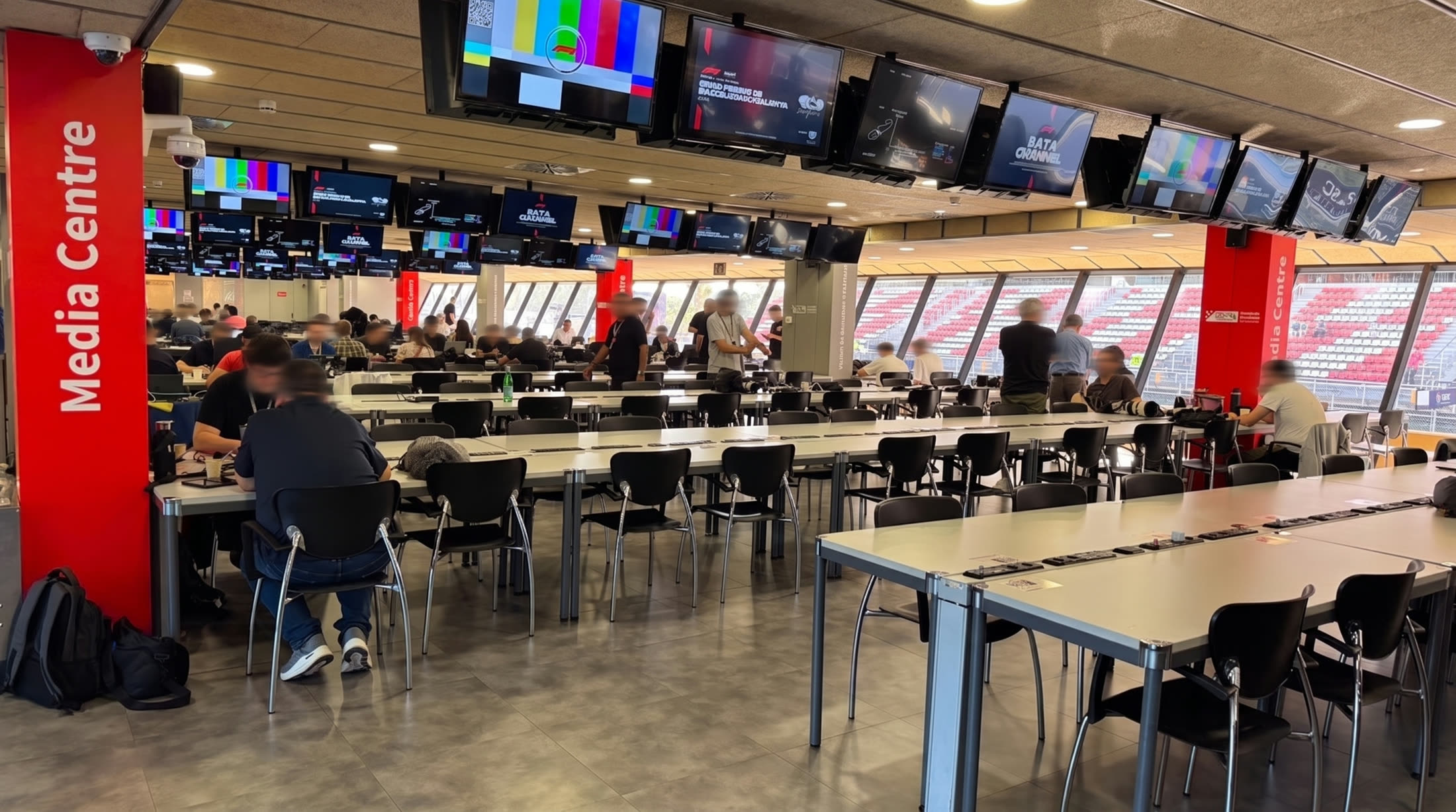 Press room at the Barcelona-Catalunya Grand Prix